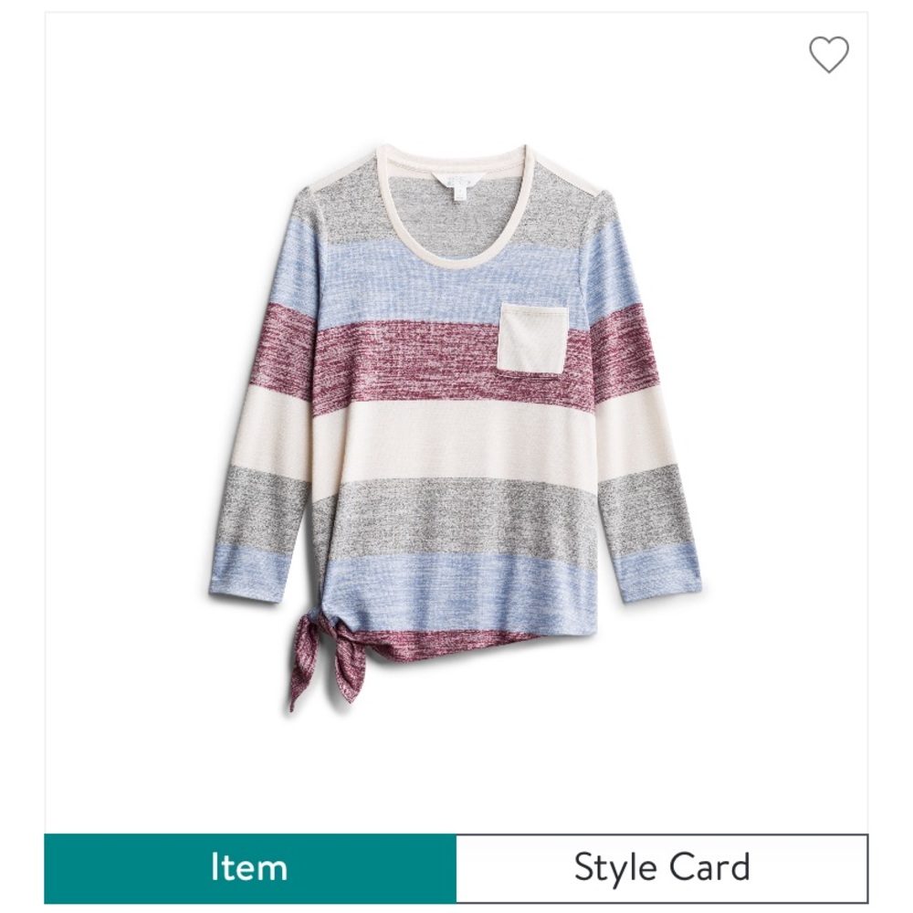 Side knit knit top